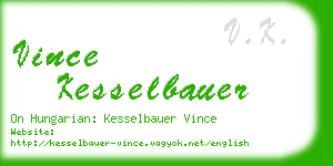 vince kesselbauer business card